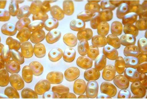 Superduo Beads Topaz AB Matted 5x2,5mm - 10gr