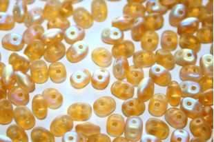 Superduo Beads Topaz AB Matted 5x2,5mm - 10gr