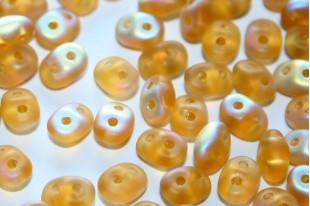 Superduo Beads Topaz AB Matted 5x2,5mm - 10gr