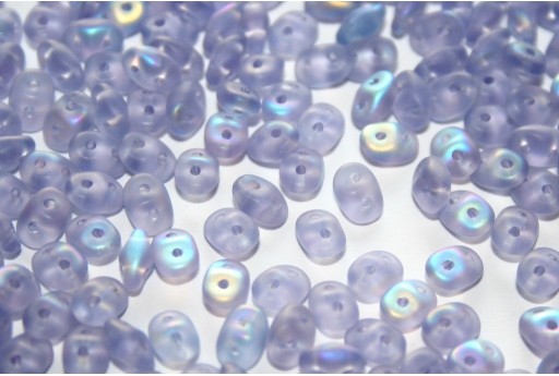 Superduo Beads Matted-Light Violet AB 5x2,5mm - 10gr