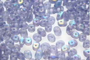 Superduo Beads Matted-Light Violet AB 5x2,5mm - 10gr