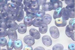 Superduo Beads Matted-Light Violet AB 5x2,5mm - 10gr