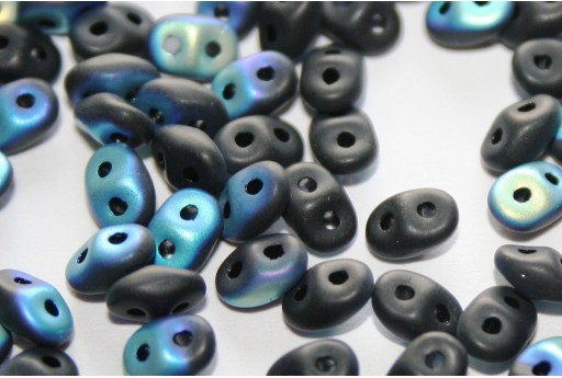 Superduo Beads Jet AB Matted 5x2,5mm - 10gr 2