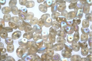Superduo Beads Black Diamond AB Matted 5x2,5mm - 10gr