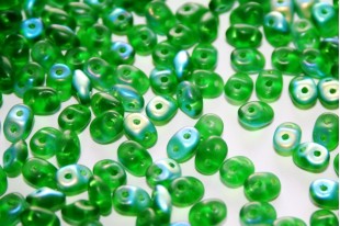 Superduo Beads Chrysolit AB Matted 5x2,5mm - 10gr