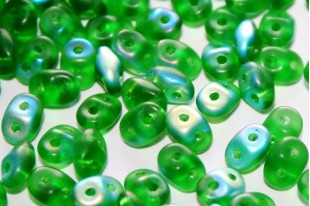 Superduo Beads Chrysolit AB Matted 5x2,5mm - 10gr