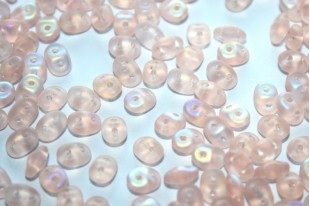 Superduo Beads Rosaline AB Matted 5x2,5mm - 10gr