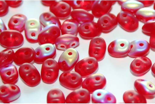 Superduo Beads Red AB Matted 5x2,5mm - 10gr 2