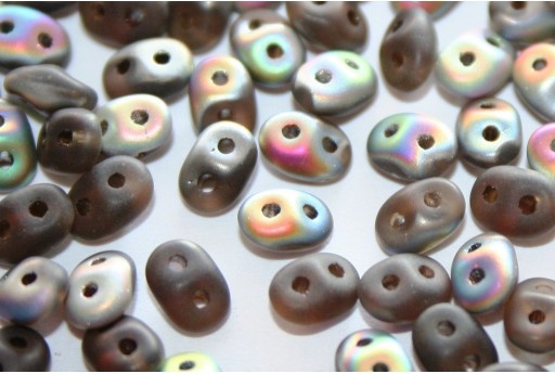 Superduo Beads Matte-Vitrail Smoky Topaz 5x2,5mm - 10gr 2