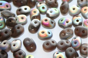 Superduo Beads Matte-Vitrail Smoky Topaz 5x2,5mm - 10gr