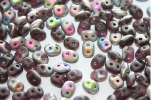 Superduo Beads Matte-Vitrail Amethyst 5x2,5mm - 10gr