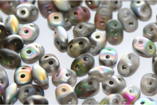 Superduo Beads Black Diamond Vitrail Matted 5x2,5mm - 10gr 2