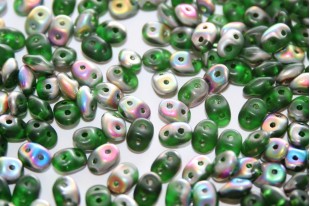 Superduo Beads Chrysolite Vitrail Matted 5x2,5mm - 10gr