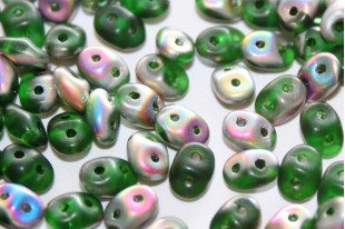 Superduo Beads Chrysolite Vitrail Matted 5x2,5mm - 10gr
