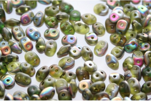 Superduo Beads Matte-Vitrail Olivine 5x2,5mm - 10gr