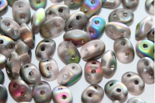Superduo Beads Matte-Vitrail Rosaline 5x2,5mm - 10gr