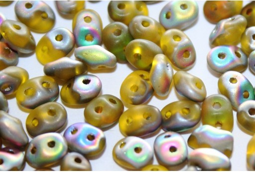 Superduo Beads Matte-Vitrail Smoky Jonquile 5x2,5mm - 10gr 2
