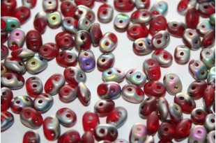 Superduo Beads Matte-Vitrail Siam Ruby 5x2,5mm - 10gr