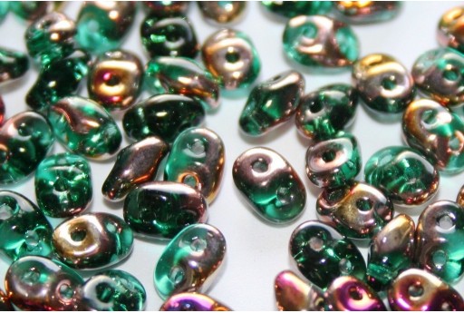 Superduo Beads Emerald Sliperit 5x2,5mm - 10gr 2