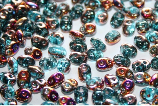 Superduo Beads Aquamarine Sliperit 5x2,5mm - 10gr