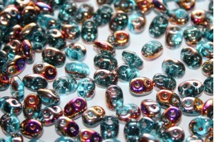 Superduo Beads Aquamarine Sliperit 5x2,5mm - 10gr