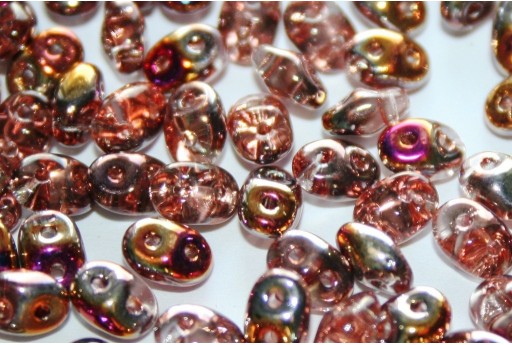 Perline Superduo Rosaline Sliperit 5x2,5mm - 10gr Perline Superduo Rosaline Sliperit 5x2,5mm - 10gr