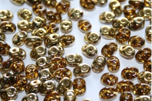Perline Superduo Amber-Topaz 5x2,5mm - 10gr