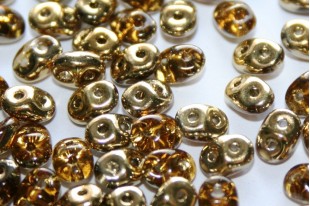Superduo Beads Amber-Topaz 5x2,5mm - 10gr