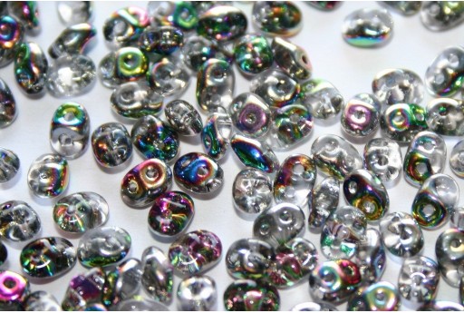 Superduo Beads Vitrail-Crystal 5x2,5mm - 10gr