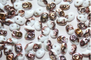 Perline Superduo Vitrail White 5x2,5mm - 10gr