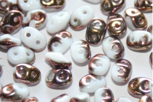 Superduo Beads Vitrail White 5x2,5mm - 10gr