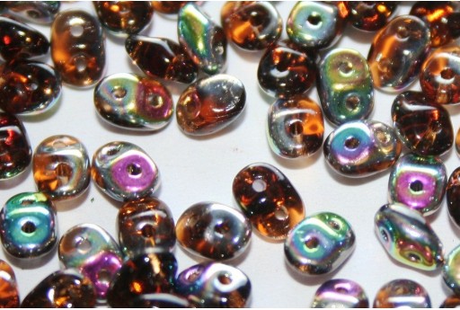 Superduo Beads Vitrail Smoky Topaz 5x2,5mm - 10gr 2