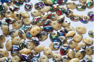 Superduo Beads Vitral-Ivory 5x2,5mm - 10gr