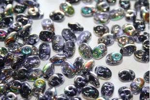 Superduo Beads Vitrail Tanzanite 5x2,5mm - 10gr