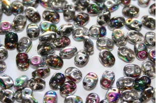 Superduo Beads Vitrail Black Diamond 5x2,5mm - 10gr