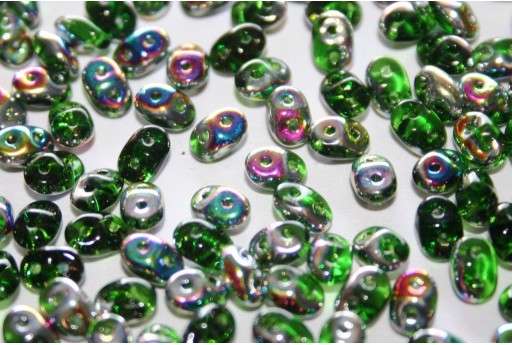 Perline Superduo Vitrail Chrysolite 5x2,5mm - 10gr