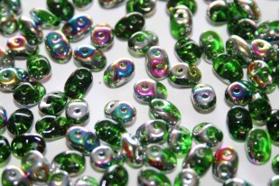 Superduo Beads Vitrail Chrysolite 5x2,5mm - 10gr