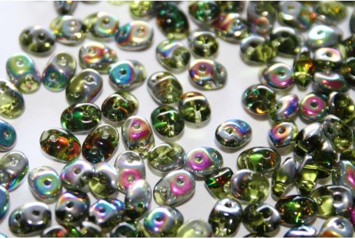 Superduo Beads Vitrail Olivine 5x2,5mm - 10gr