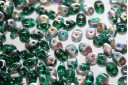 Perline Superduo Emerald Vitrail 5x2,5mm - 10gr
