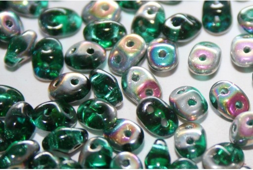 Superduo Beads Emerald Vitrail 5x2,5mm - 10gr 2