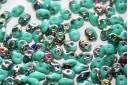 Perline Superduo Vitral-Green Turquoise 5x2,5mm - 10gr