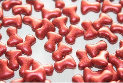 Preciosa Tee™ Beads Metallic Lava Red 2x8mm - 30pcs
