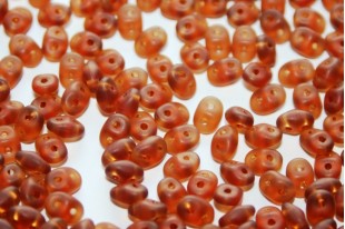 Superduo Beads Matte-Smoky Topaz 5x2,5mm - 10gr