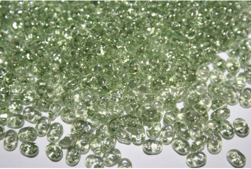 Perline Superduo Luster-Transparent Lt. Green 5x2,5mm - 10g