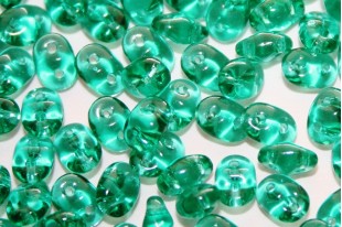 Superduo Beads Emerald 5x2,5mm - Pack 100gr