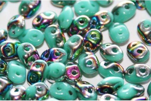 Superduo Beads Vitrail Green Turquoise 5x2,5mm - Pack 50gr 2