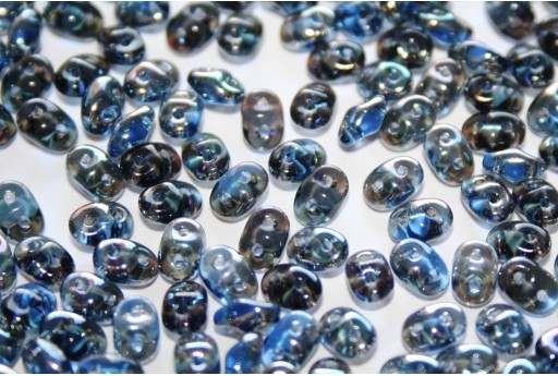 Perline Superduo Sapphire Celsian 5x2,5mm - 10gr