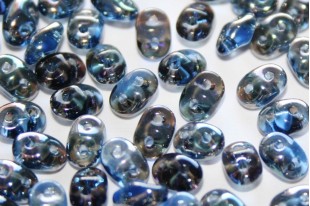 Superduo Beads Sapphire Celsian 5x2,5mm - 10gr