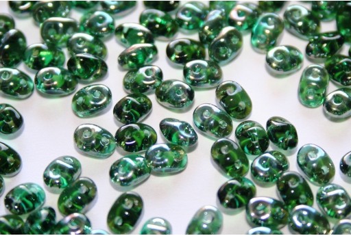 Perline Superduo Emerald Celsian 5x2,5mm - 10gr
