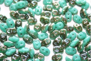 Perline Superduo Jade Celsian 5x2,5mm -10gr